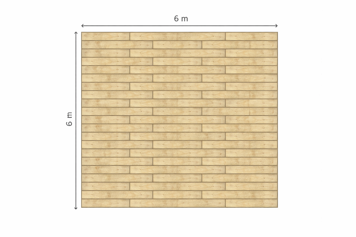 Holzboden für Stretchtent 6,00 x 6,00 m