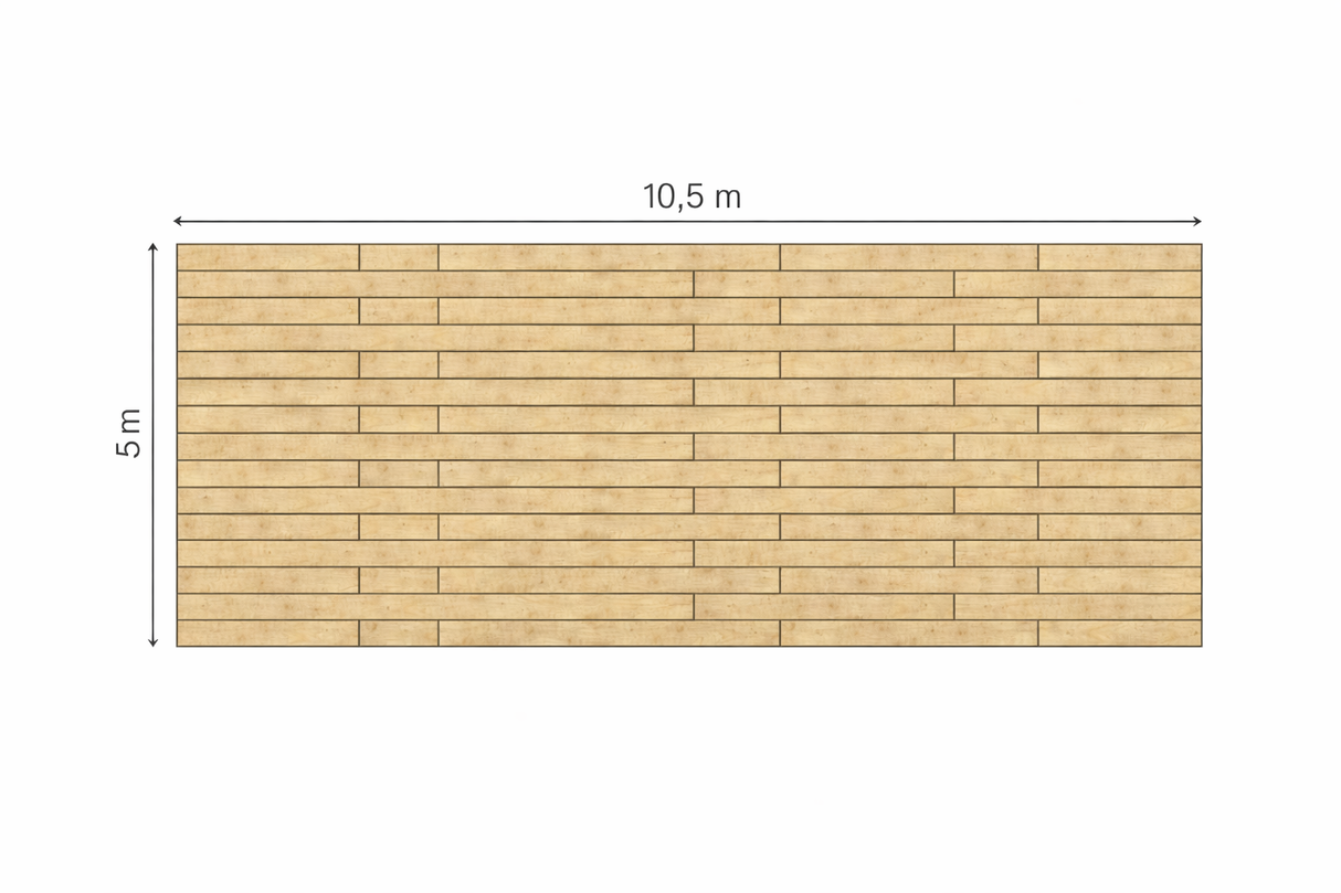 Vlondervloer für Stretchzelt 5,00 x 10,50 m