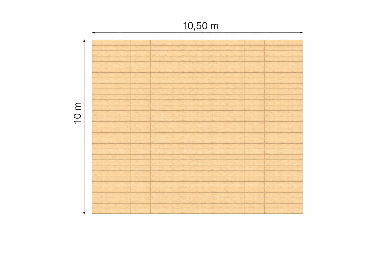 Kassettenfußboden für Stretchzelt 10,00 x 10,50 m