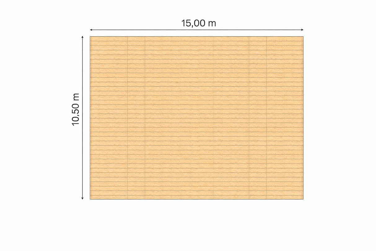 Vlonder vloer voor stretchtent 10.50 x 15 m