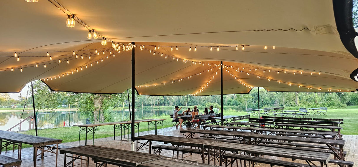 stretchtent 10x21 terras