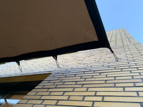 Muurverankering opbouw stretchtent stevig