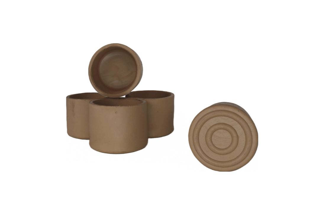 paaldoppen stretchtent afwerking klein beige